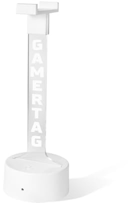 Getname Necklace Custom Username Gaming Headphone Stand 12 Color Light Headphone Holder Gamer Gifts Acrylic Headphones Stand Gaming Accessories Game Room Decor Birthday Gifts for Him Gaming Decor