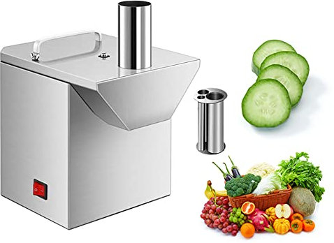 Tritatutto e cubettatrice per Verdure, affettaverdure elettrica 200W Affettatrice Commerciale per Salsicce, prosciutto, Pepe, Aglio, scalogno, Verdura, Frutta, grattugia, triturato