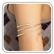 Inilbran Punk Schlange Armband Vintage Schlange Oberarmmanschette Punk Wirbel Schlange Band Armbänder Armspange Armband Coole Schlange Armmanschette Armband Schlange Armmanschette Armband（gold）