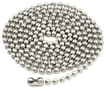 20 Pcs Roller Blind Chain with 1 Chain Connectors Set, Stainless Steel Ball Bead, Beaded Ball Roller Chain, Rust-proof Roller Spares Fittings for Curtain Rods, Blackout Roman Blinds (4.5MM) (5 Meter)