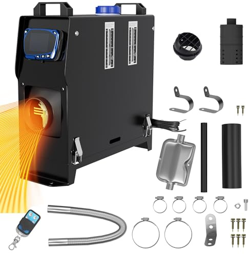 FIVMEN Riscaldamento diesel da 8 kW, 12 V, con telecomando e display LCD, riscaldatore ad aria diesel, riscaldamento rapido per camion, camper, barche, auto, tipo A