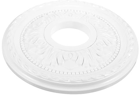 Cabilock Deckenmedaillon Aus PVC Und Pu-Material Runder Design Für Wohnraumbeleuchtung Installieren Passt Zu Vintage-einrichtungen