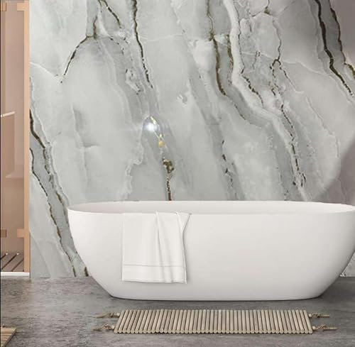 Grey Gold Marble Wall Panels 1m x 2400mm x 10mm Bathroom Panels