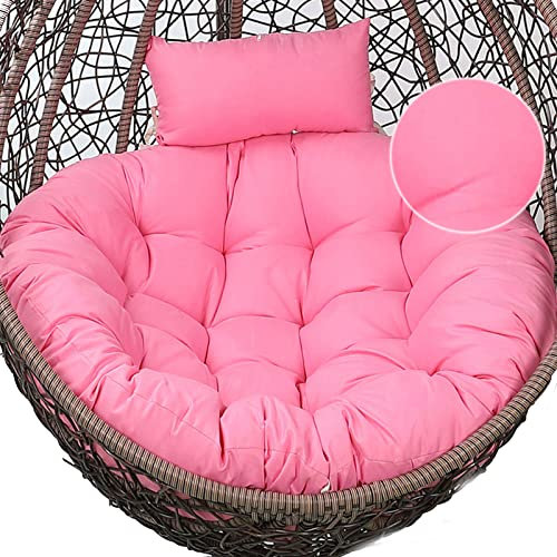 Luxuriöser rosa Hängestuhl-Kissenbezug, weicher und bequemer Sitzersatz für drinnen und draußen, Terrasse, stilvoller Gartenschaukelkorb, keine Polsterung im Lieferumfang enthalten
