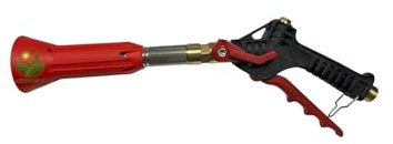 Pistolet de pulvérisation en laiton Turbo 400 mm. Longue portée et débit réglables. Pour herbicides fonctionnels et insecticides. Cloche large pour une meilleure diffusion. Filetage moyen pouce avec
