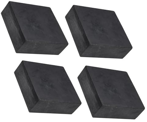 TA-VIGOR Anti-Vibrationspads aus Gummi, 100 mm x 100 mm x 40 mm (L x B x L), robust, rutschfeste Isolationsmatten für Waschmaschine, Klimaanlage, Kompressor, Trockner und HVAC-Ausrüstung, 4 Stück