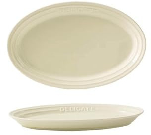 Vaisselle en céramique de couleur unie pour la maison - Assiette à poisson de 30,5 cm