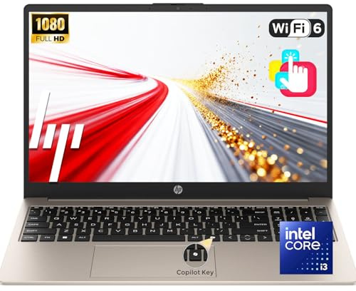 HP Latest 15.6 FHD Touchscreen Laptop for Business and Student | Intel 13th 8 Cores i3 CPU (Beat 11th i5) | 8GB RAM | 256GB SSD | AI Copilot Key | Long Battery Life | Wi-Fi 6 | Windows 11 | No Mouse