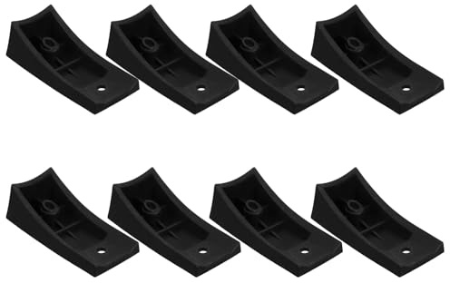 SEWOART Almohadillas Antideslizantes para Patas de Silla Tubo Plano 4 Cm, Protectores Base Trineo 8 Piezas Tornillos, Accesorios para Oficina y Salas de Reuniones, Prevención de