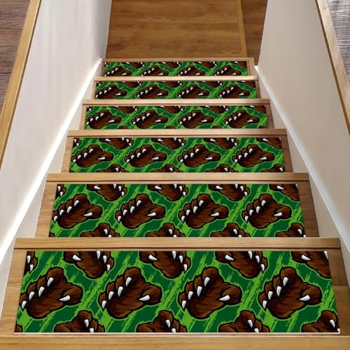 RODAILYCAY Alfombra para peldaños de escalera, 15 almohadillas antideslizantes para peldaños de escalera, tapete de cubierta reutilizable para niños, ancianos y mascotas