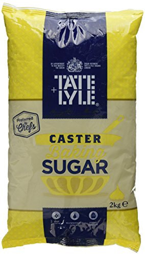 Tate & Lyle - Caster Sugar - Fine Crystals for Smooth Blending and Baking - Perfect for Sponge Cakes & Pastries - Available in Different Sizes - 1 x 2kg