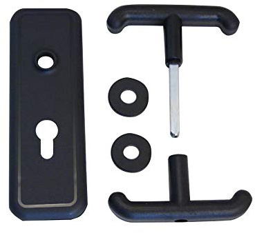 set placca e maniglia per basculante/garage
