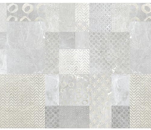 murando - Vlies Fototapete Geometrische Muster 400x280 cmVlies Tapeten Wandtapete XXL Wanddeko Betonoptik Industrial Style Design Wand Dekoration Wohnzimmer Schlafzimmer Büro Flur Beton Optik Mosaik