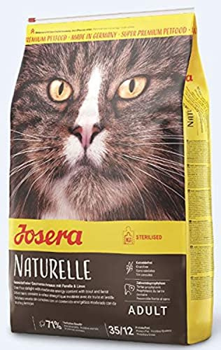 Josera Katzenfutter – 4,25 kg – Naturelle – Geflügel und Forelle – Erwachsene Katzen – verhindert die Bildung von Harnsteinen, Zahnprophylaxe