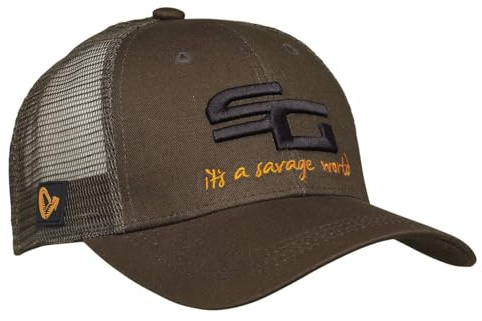 Savage Gear SG4 Cap One Size Olive Green - Angelcap, Cappy für Angler, Angelmütze