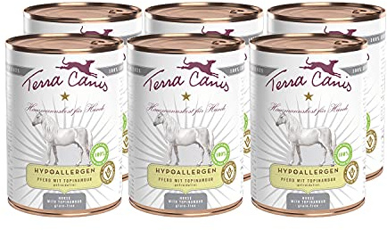 Terra Canis Cheval & topinambour - Nourriture Humide Hypoallergénique, 6x400g I Aliment pour Chien 1re qualité, 100% aux Standards de l’Alimentation Humaine I Pauvre en allergènes