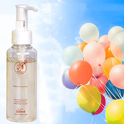 Xiaokeis Hi-Float Balloon Care Treatment Liquid Bottle with Pump- Effective Helium Balloons Protective Fluid,Balloons Shine Longer Solution Maintain Floating Kit(100 ml)