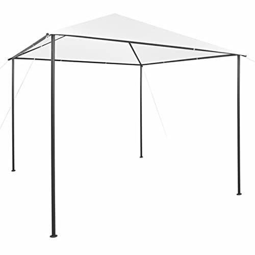 Pavillon, Mogou Faltpavillon, Pergola, Partyzelt, Standmarkise, Sonnenzelt, Garten Pavillion, Grillpavillon, 3x3x2,9 m Weiß 180 g/m²