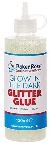 Baker Ross FX132 Ungar Glöd i de Mörk Glitter Lim 120 ml