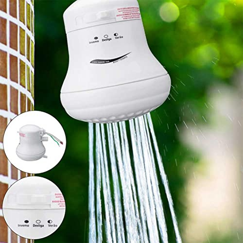 Pommeau de douche électrique, pomme de douche cascade à jet portatif, chaleur instantanée, accessoires de douche pour chauffe-eau électrique, pomme de douche ronde haute puissance avec support de tu