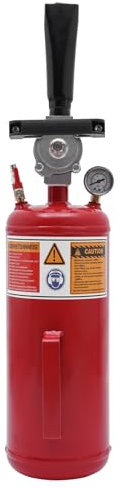 Luftreifenwulstfüller, 8L Luft-Reifenaufblasgerät mit Manometer, Reifenfüller, Luftreifensitzfüller für Motorräder, Elektrofahrzeuge, 16 * 50cm, 0.6-0.8Mpa (Rot)