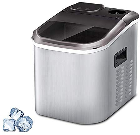 Macchina per il ghiaccio da banco, macchina per cubetti di ghiaccio portatile, produce 44 libbre di ghiaccio in 24 ore, cubetti di ghiaccio pronti in 10 minuti, macchina per la produzione di ghiaccio