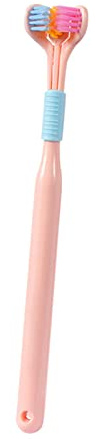 Cepillo de dientes de caras de 1/3 piezas, cepillo de dientes de limpieza | de dientes, cepillo de dientes de 40 g, cepillo de dientes completamente envolvente en forma de V, cepillo sensorial