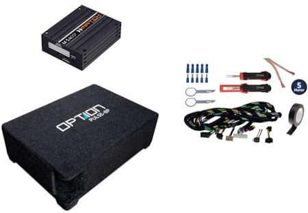 Option DSP-Soundsystem V3 kompatibel mit T-ROC (VW) - 5-Kanal DSP-Verstärker + Bassreflex-Subwoofer Plug & Play