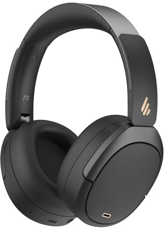 Edifier Casque Over-Ear avec et sans Fil W80 - Réduction de Bruit ANC Hybride -49dB, Hi-Res LDAC, Autonomie 65h, Appels IA, Bluetooth 5.4, Multipoint, Charge Rapide - Noir
