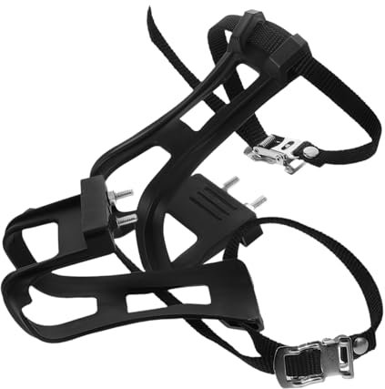 NULYLU Fahrradpedal Zehenclip Aus Kunststoff Mit Verstellbarem Gurt Für Mountainbike Rennrad Pedale Fahrrad Fußbefestigung