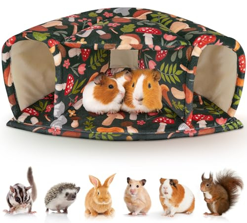 BeBeJoJo Guinea Pig Bed Small Animal Hideout House Warm Guinea Pig Tunnel Washable for Small Pet Hamster,Chinchilla,Bunny