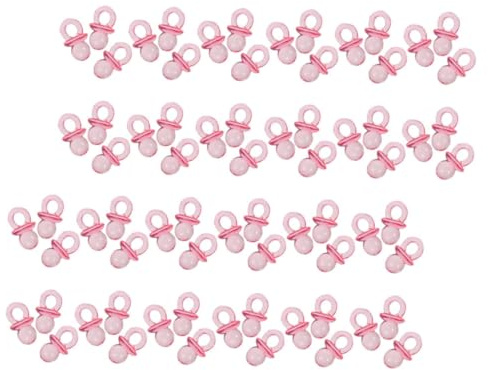 BESTonZON 150 pcs Clear Acrylic Mini Pacifiers Shower Favors for Boys Multipurpose Shower Game Decoration