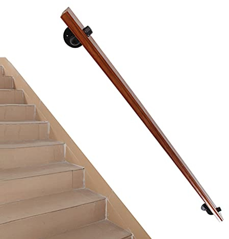 Handräcke Trä Trappa Banister Trappa Handräcke För Steg Hem Trappa Handräcke, Trappa Räcke För Loft Kindergarten Villa Vätrappa Gripa Bar Kit 130/80Cm