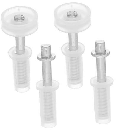 Yardenfun 4 Pezzi Kit Ferramenta per Porte Pieghevoli Rulli Guida Superiori e Perni Elastici, 4 Pezzi per Armadi a Soffietto Doppi, Riparazione Stabile e Funzionamento Silenzioso, Facile