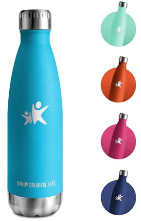 Bottiglia Termica 500ml, Borraccia Acciaio Inox, Senza BPA, a Prova di Perdite, Borraccia Termica per Ragazze, Scuola, Viaggio