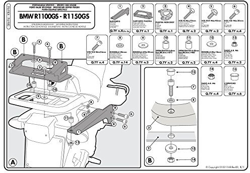 Givi SR694 Topcase Träger Monokey Koffer, schwarz