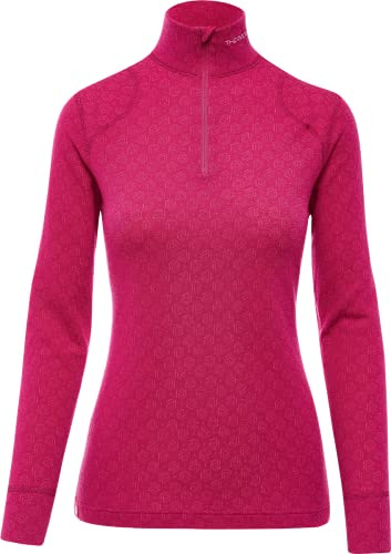 Thermowave Xtreme Merino Sous-vêtements Femme - Sous-vêtements thermiques Femme T-shirt à manches longues - T-shirt fonctionnel femme ¼ Zip Col roulé évacuation optimale de l'humidité 220 g/m²