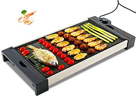 Parrilla de barbacoa para el hogar, encimera comercial de acero inoxidable, plancha eléctrica plana, plancha para barbacoa, parrilla de cocina, sartenes fritas para huevos, tocino, salchicha