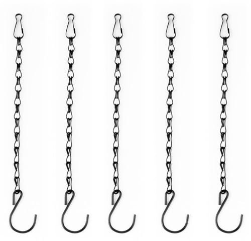 5 Stück Blumenampel Ketten, 24cm Blumentopfkette, Kette zum Aufhängen, Hängeketten Metallkette zum Aufhängen für Windlicht Hängend, zum Aufhängen von Vogelhäuschen, Windspiele, Laternen, Pflanzgefäße