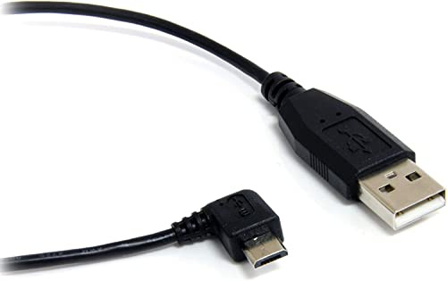 Mr. Gadget's Solutions® Câble micro USB à angle droit de 50 cm - USB 2.0 A vers micro USB type B à 90 degrés - Noir
