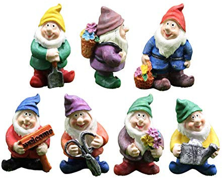 Sculpture Moderne,Décor Statues,Figurine Intérieur,7xFée Jardin Accessoires Décorations Figurines De Collection Miniatures Nains De Jardin Figurines Orments Mini Gnomes Fée Ensemble De Jardin Nains St