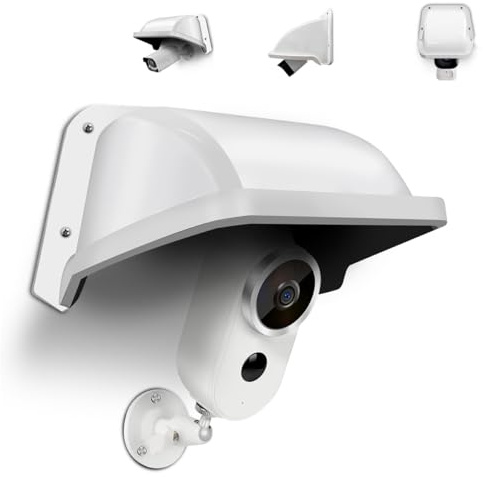 WEILAILIFE Universal Camera Cover Shield Sun Rain, Waterproof Protective Roof for Dome, Bullet Cameras, ABS Plastic Shade Covers (White)
