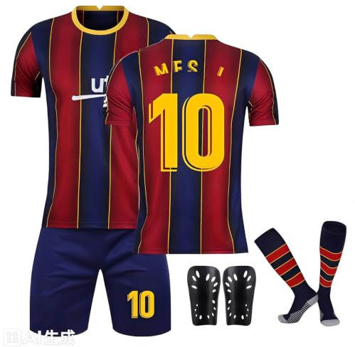 Pardofelis Fußball Trikot Set für Kinder, Fussball Trikot Kinder, Outdoor Football Jersey Trikots, Fußball T-Shirt Shorts Socken und Schienbeinschoner für Junge Fußballtraining