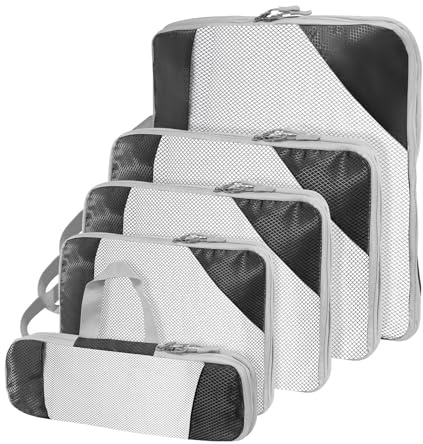 Cubos de embalaje de compresión para maletas, cubos organizadores para artículos esenciales de viaje, juego de bolsas organizadoras de maletas, organizadores de equipaje ligeros como accesorios de