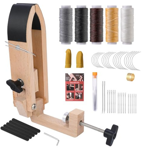 Ruasol Stitch Pony, Desktop Leder-Nähpony, Leder-Pony-Tisch, Pferdeklemme, Nähpony für DIY Handnähen, Lederklemmen und Lederarbeitsklemme