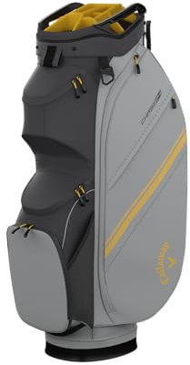 Callaway Golf Chase Tasche für 14 Wagen (Anthrazit/Silber/Goldene Rute)