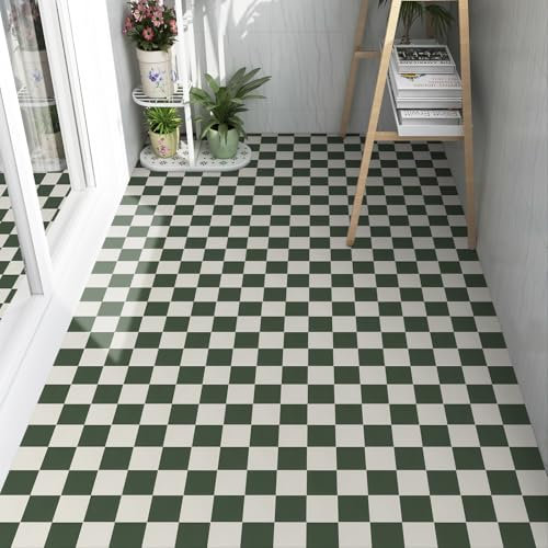 Floor Tiles Self Adhesive Vinyl Flooring, Peel and Stick Floor Tiles Waterproof Effect for Bathroom Kitchen Living Room Inner Porch, 30x30cm 18pcs(1.6㎡)
