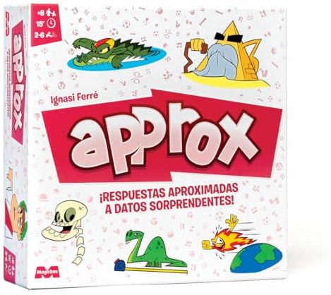 magicbox Approx – Juego de Mesa. Party Game para Poner a Prueba tu intuición. Descubre Datos Curiosos y sorprendentes en Este Juego de Cartas para Amigos y Familia. 2-6 Jugadores, Edad 8+