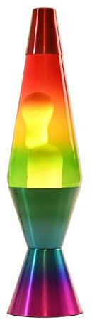 Funtime Gifts Science Museum 14.5 Volcano LAMP - Classic Lava Motion Lamp with a Rainbow Twist, Calms Active Minds