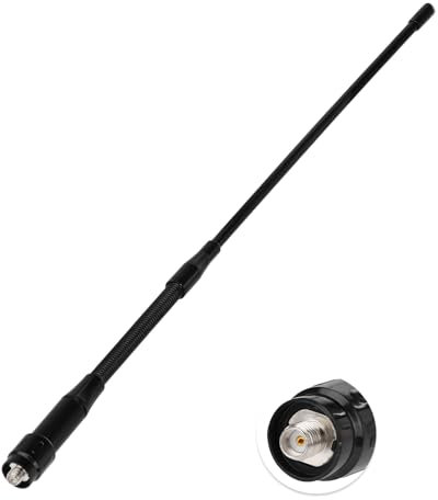 Bingfu Antenna VHF UHF Radio Amatoriale Doppia Banda 136-174/400-460 MHz con Connettore Femmina SMA Antenna Flessibile a Frusta per Radio Portatili Baofeng UV-5R BF-F8HP 888S, Walkie Talkie